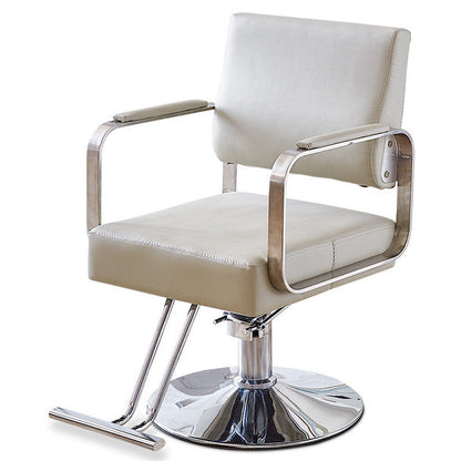 Barber chair (for lady electroplate metal frame With pedal, electroplate round stand)