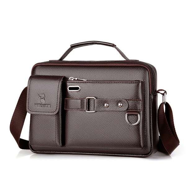 1PC Shoulder Bag, Men's Crossbody Bag, Men's Business Shoulder Bag, Crossbody Bag, Hand-Held Men's Shoulder Bag, Men's Backpack, Briefcase Man Bag Students Winter Purse Holiday Storage Bag Tote Bag Messenger Bag Retro Business Premium Leather Briefcase Le