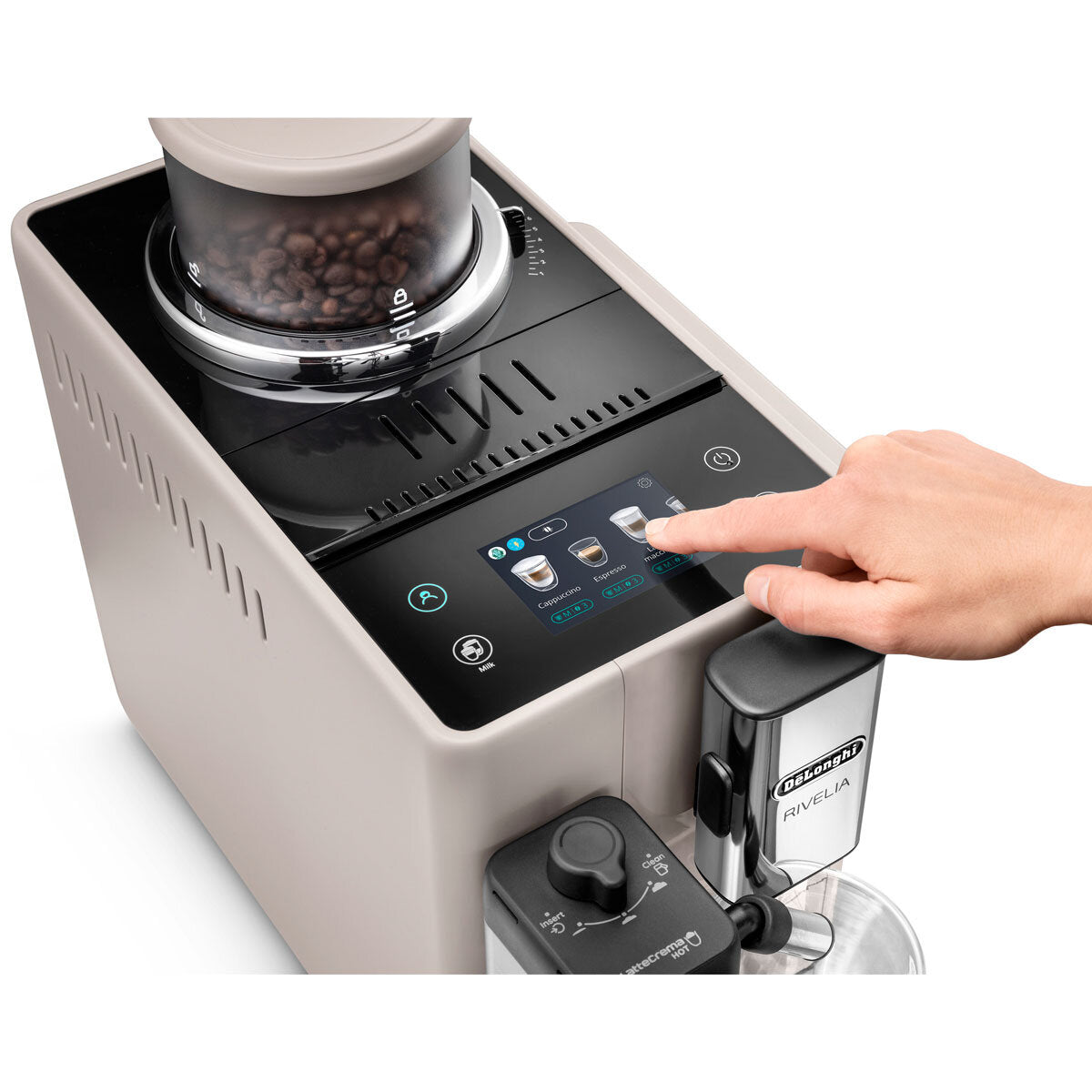 De'Longhi Rivelia Bean-to-Cup Coffee Machine in Beige, EXAM450.55.BG