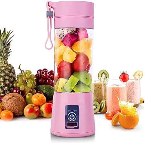 Portable Blender, Personal Mixer Fruit Rechargeable with USB, Mini Blender for Smoothie, Fruit Juice, Milk Shakes