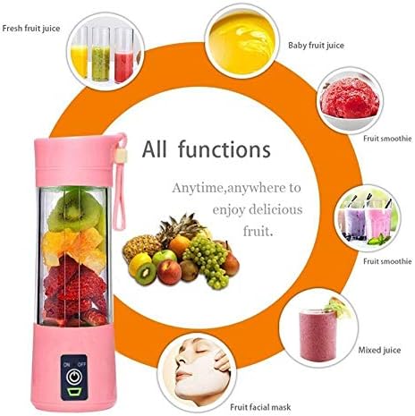 Portable Blender, Personal Mixer Fruit Rechargeable with USB, Mini Blender for Smoothie, Fruit Juice, Milk Shakes