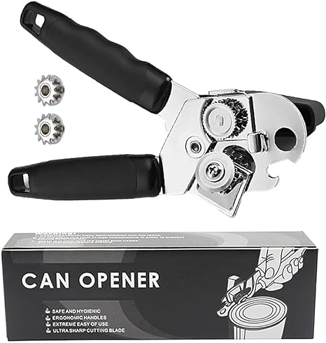 ROYLE HOME BLACK STAINLESS STEEL CAN OPENER 20CM