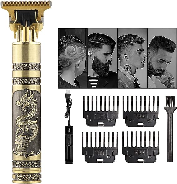 mens clipper cordless Hair Clippers, Razor Electric Professional Beard Trimmer Grooming Shaving Machine Self Hair Cutting Haircut Trimmers Cutter，Dragon and Phoenix