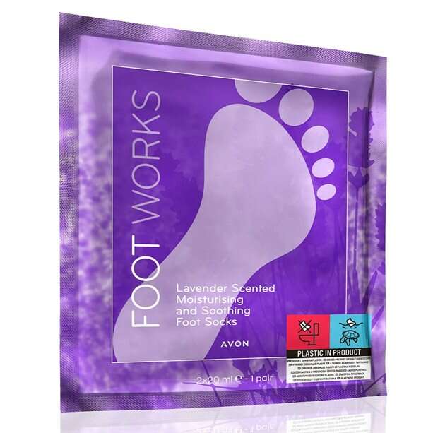 Foot Works Lavender Scented Moisturising and Soothing Foot Mask