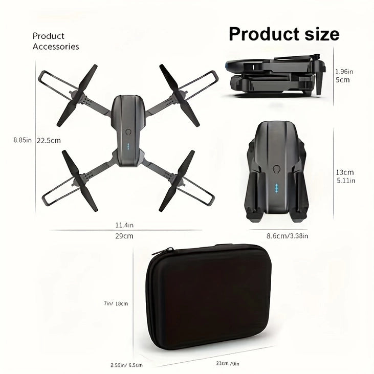 Drone with Dual Camera Foldable Rc Remote Control E99 Drone