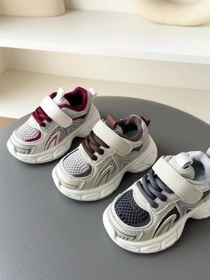 Autumn Spring Boys Breathable Running Sneakers 1-3 Years Old Soft Soled Mesh Basketball Style Shoes for Children for 5 Year Old
