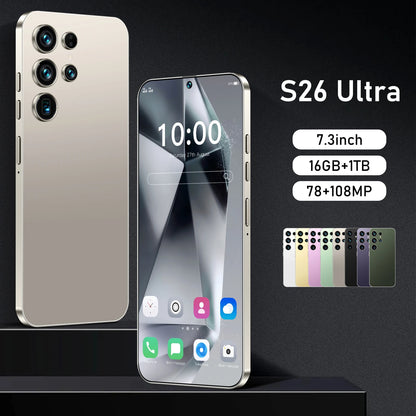 2025 New Original 7.3inch S26 Mobile Phone 16GB 512GB 7800mAh 4G 5g Smart Phone