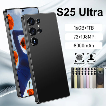 S25 ULTRA 5G Smartphone Top Selling 7.3 Inch HD 4K Screen 108MP Rear Camera French Operating Language Support Compatible CDMA