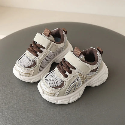 Autumn Spring Boys Breathable Running Sneakers 1-3 Years Old Soft Soled Mesh Basketball Style Shoes for Children for 5 Year Old