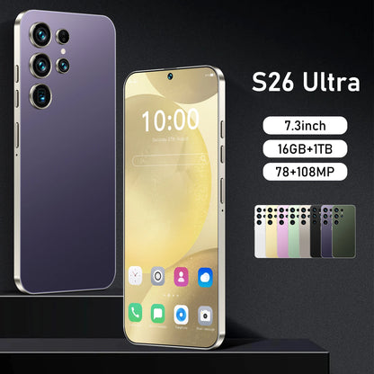 2025 New Original 7.3inch S26 Mobile Phone 16GB 512GB 7800mAh 4G 5g Smart Phone