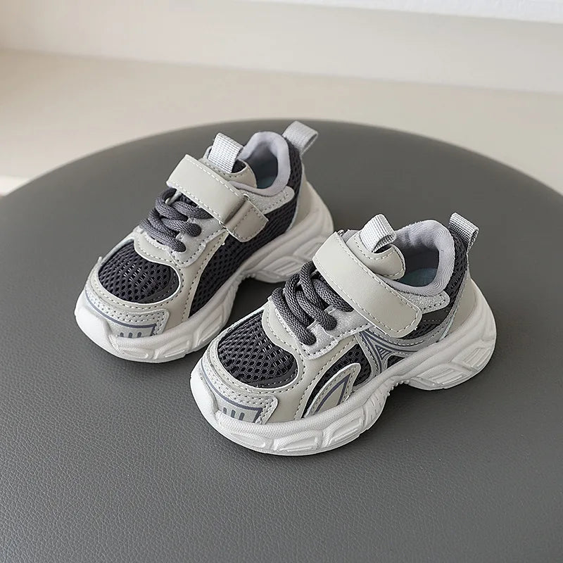 Autumn Spring Boys Breathable Running Sneakers 1-3 Years Old Soft Soled Mesh Basketball Style Shoes for Children for 5 Year Old