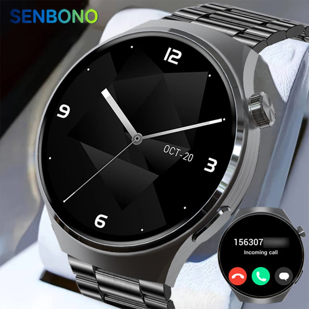 SENBONO V19 Men Smart Watch Blue Tooth Heart Rate Monitor IP68 Waterproof Fitness Tracker Outdoor Men's Smart Sports Watch
