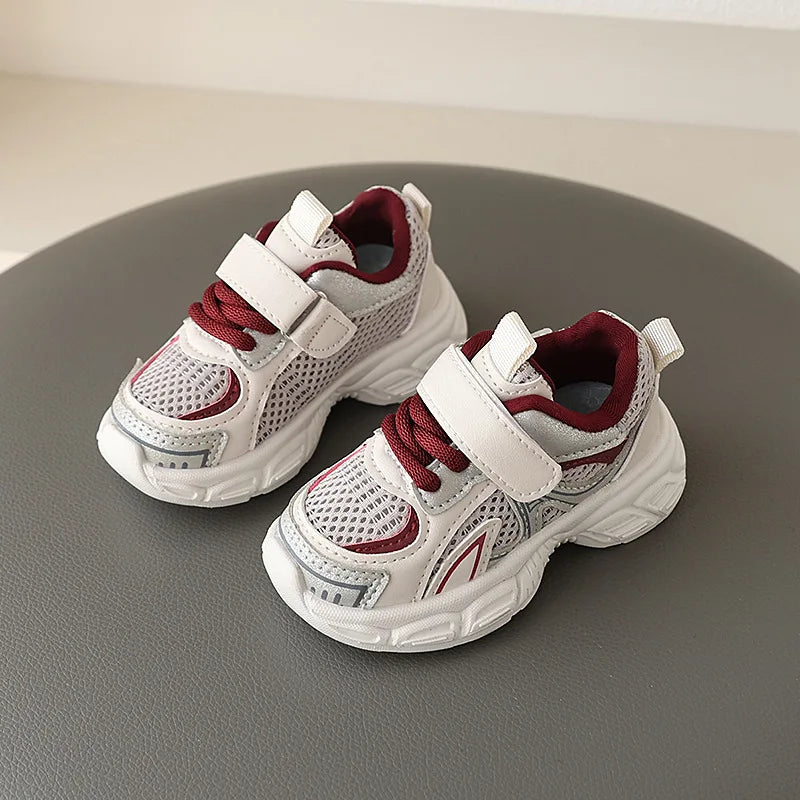 Autumn Spring Boys Breathable Running Sneakers 1-3 Years Old Soft Soled Mesh Basketball Style Shoes for Children for 5 Year Old