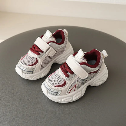 Autumn Spring Boys Breathable Running Sneakers 1-3 Years Old Soft Soled Mesh Basketball Style Shoes for Children for 5 Year Old