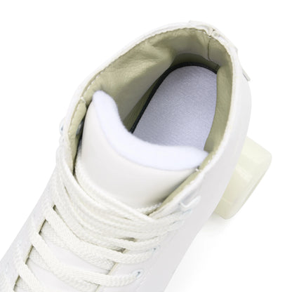 2024 Factory Wholesale Adult Roller Skating Shoes Four Wheel Flash Ice Skates Adjustable Inline for Outdoor Use
