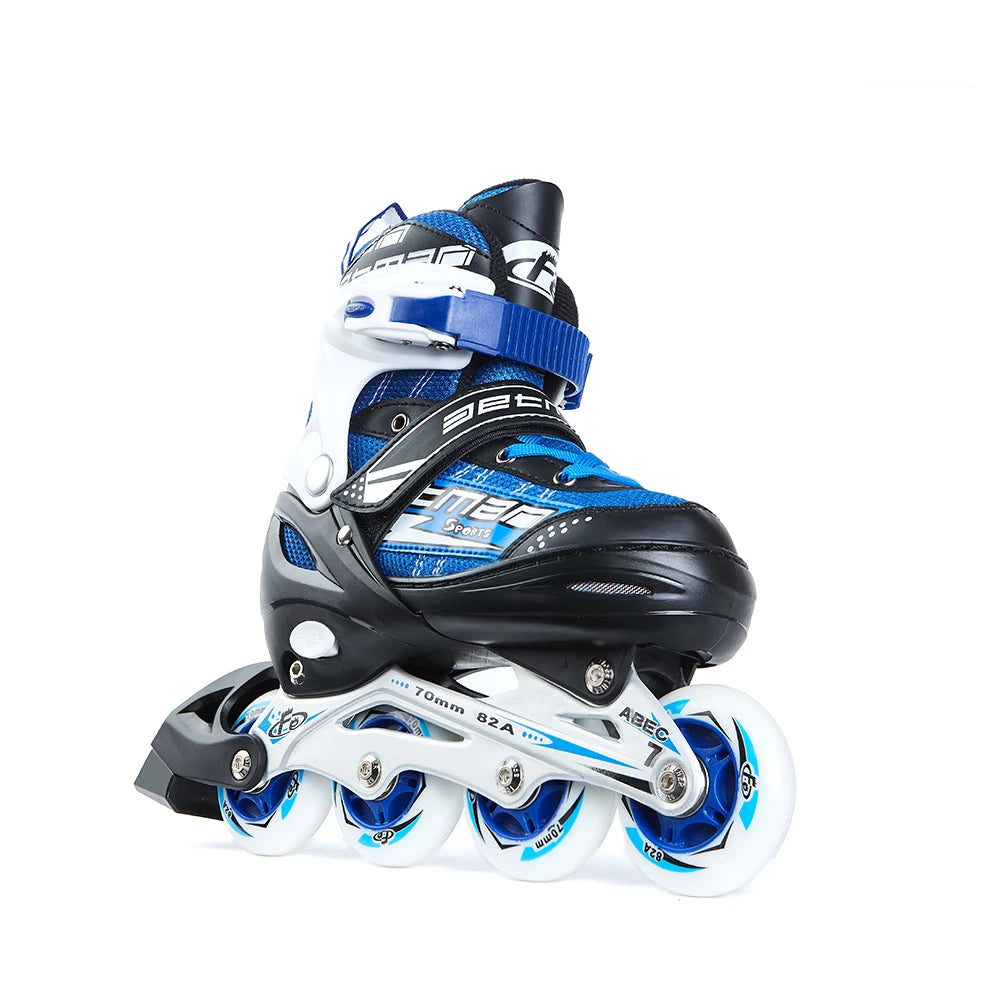 EACHkids Professional Inline Adjustable Roller Skates Patins Infantil Roller Patines 4 Ruedas Skating Shoes for Kid Girl Boys PU