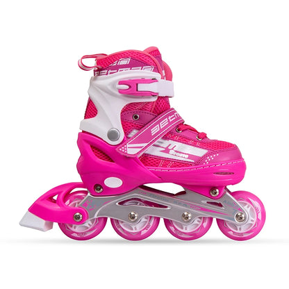 EACHkids Professional Inline Adjustable Roller Skates Patins Infantil Roller Patines 4 Ruedas Skating Shoes for Kid Girl Boys PU