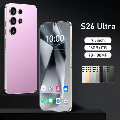 2025 New Original 7.3inch S26 Mobile Phone 16GB 512GB 7800mAh 4G 5g Smart Phone