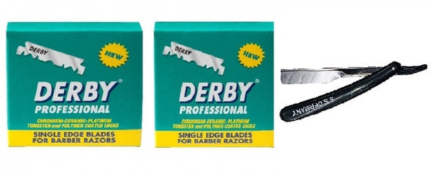 Derby Single Edge Razor Blade With Cut Throat Razors 200