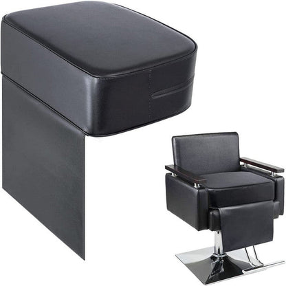 Barber Child Booster Seat Cushion Beauty Salon Spa Equipment Styling Chair, Black,