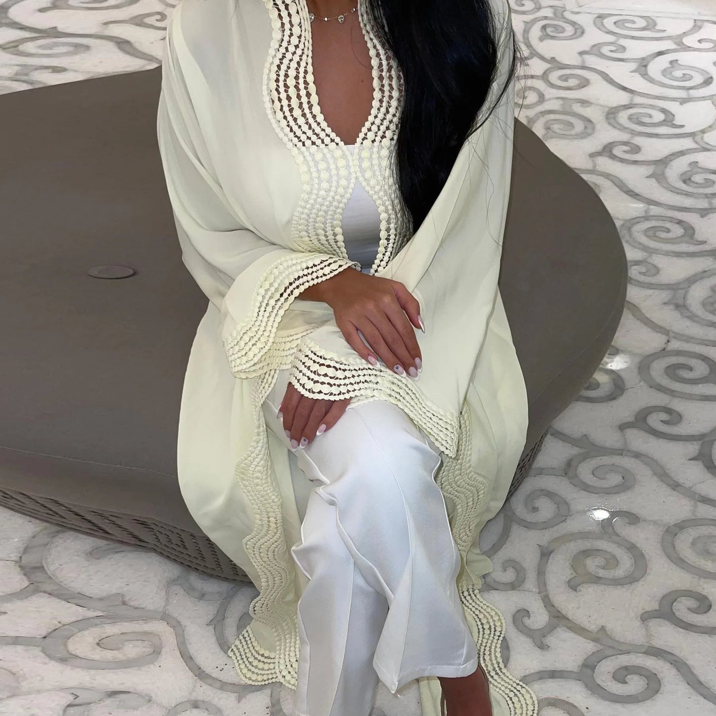 Ramadan Arabic Muslim Women Plain Cardigan Elegant Dubai Modest Abaya Dress Islamic Party Jalabiya Turkey Moroccan Kaftan Robe
