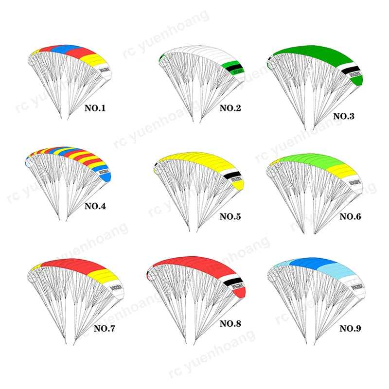 1PCS RC Electric Remote Control Paraglider Head 1.5 meters Wingspan Parachute Cloth for Indoor Outdoor Power Flying Paragliding