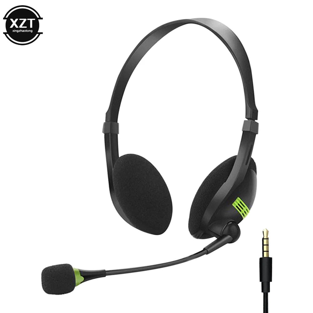 kebidu 3.5mm Noise Cancelling Wired Headphones Microphone Universal USB Headset With Microphone For PC Laptop Computer