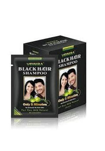 Veinira hair color shampoo (Black) 10 packs of 25ml