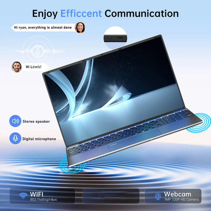 New 15.6" Inch Laptop Windows 11 Pro N5095 1920x1080 Gaming PC 32GB+2048GB Backlit Keyboard Portable Office Entertainment Laptop