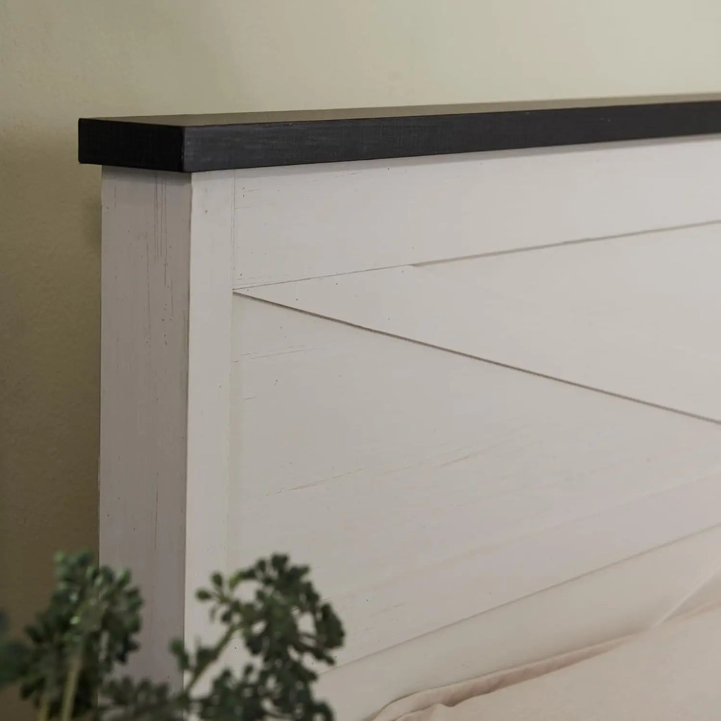 Farmhouse King Size Bed Frame with Headboard, Sliding Barn Door Storage Cabinets, Sturdy Wood Slats Support, No Box, Customized