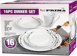 PRIMA WHITE DINNER SET 16PC