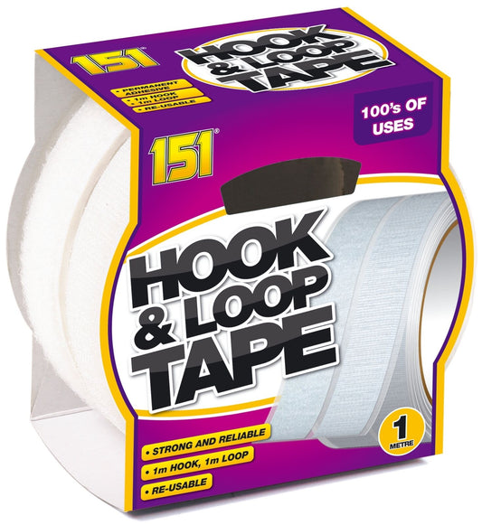 Pack of 12 151 HOOK & LOOP TAPE 1M