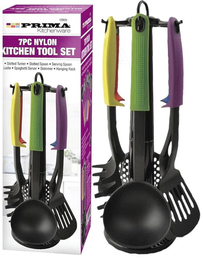 3Pack of  7PCS KITCHEN UTENSIL SET NON STICK BAKING COOKING FOOD SPATULA SPOON HOLDER TOO