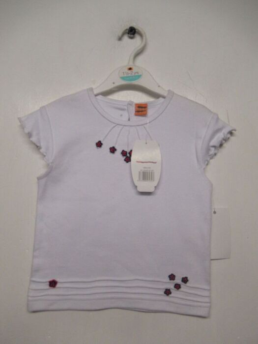 Pack of 30 BABY GIRL EXCHAINSTORE BRAND WHITE EMBROIDERED TOP