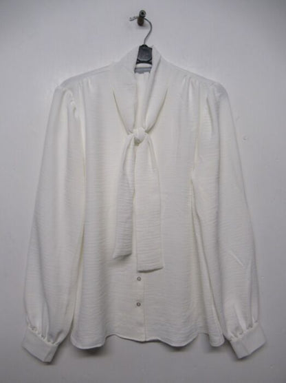 LADIES EXCHAINSTORE BRANDED TIE NECK BLOUSE PL19472