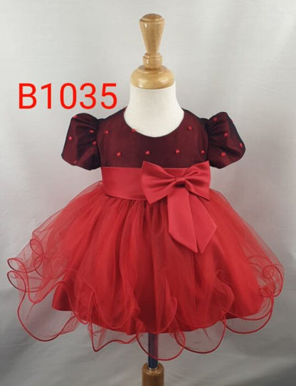 Pack of 5 Baby Girls Party Dress With A Bow And Frill